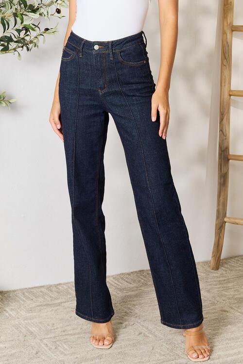 Judy Blue Full Size High Waist Wide Leg Jeans - Mint&Lace