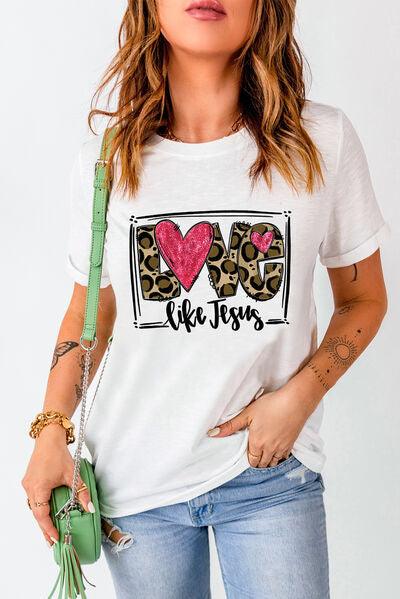 LOVE LIKE JESUS Short Sleeve T-Shirt - Mint&Lace