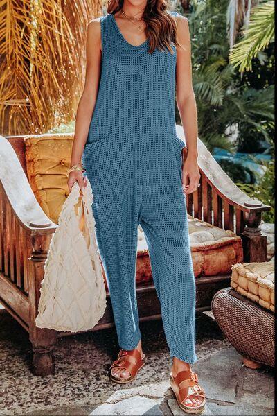 Double Take Full Size Sleeveless Straight Jumpsuit - Mint&Lace