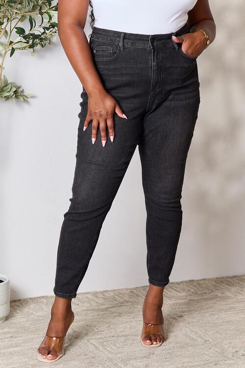 Judy Blue Full Size Tummy Control High Waist Denim Jeans - Mint&Lace